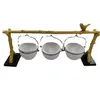 Dishes & Plates Gold Oak Branch Snack Bowl Stand Resin Christmas Rack With Removable Basket Organizer Party Decorations