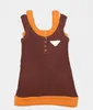 Women Tank Top Designer Tank Top Applique Sticked Vest Sleeveless Breattable Sticked Pullover Top Sport Tops Tees Outdoor Singlet Knit T Shirt Contrast Color