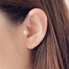 Stud -oorbellen 1/2 stcs Fashion Gift Women Men Sieraden Geen doorboord Pearl Ear Cuff Non Piercing Tragus Zirkon