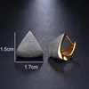 Stud Earrings SexeMara Brand Unique Fashion Two Tone Originality Geometric Jewelry For Woman Charm Wedding Party Gift