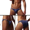 Slip 4 PCS/Lot Ultra-mince Hommes Slips Sexy Sous-Vêtements Bulge Pouch Glace Soie Respirant Sans Couture Mâle Homme Culotte Taille Basse