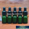 5ml yeşil cam damlalık şişesi, 5cc boş esansiyel yağ şişesi küçük örnek şişeler siyah kauçuk 50 adet toptan