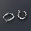 Hoop Earrings & Huggie ZORCVENS Punk Male Silver Color Stainless Steel Piercing Round For Men Fashion Jewelry Gifts Wholesale