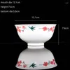 Bowls 70-80'in eyalete ait eski fabrikası seramik elle boyanmış şeftali Çiçek Kasesi 7501 Porselen Antika Koleksiyonu