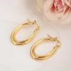 Hoop Earrings Gold Color Geometry Africa Big Round Circles Huggies For Aros Women Girls Boy Jewelry African Christma Gift