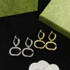 Modne kolczyki sztyfty dla kobiet małe srebrne kolczyki projektanci biżuterii luksusowe litery G szpilki obręcze ozdoby bez pudełka