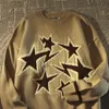 رجال Tshirts American Retro High Street Star Sweater الرجال نساء الشتاء فضفاضة النسخة الكورية من The Lazy Wind Jackt Jacket Tops 230223