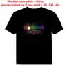 Conjuntos de roupas LED CHILS TREM CHILS PARA meninos Girls Party Rock Music som ativado camiseta iluminada e para baixo