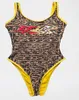 水着の驚異的な入浴スーツ女性クラシックレタープリントワンピース水着魅力的なビキニビーチレディースデザイナースーツファッション水着4605