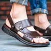 Zapatillas Sandalias de playa para hombre Cuero casual Transpirable Al aire libre Zapatos de verano suaves y cómodos Moda Y2302