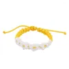 Bracelets de charme Bracelete de flores fofo para meninas amizade de crianças acessórios feitos à mão Jóias atacado 2023 corda cor de tendência