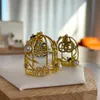 Projektanci 18K złote duże kolczyki stadnonerze Projektanci Marka Kolczyki Projektanci Letter Ear Stud Women Crystal Cage Cage Kolczyki osobowości