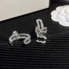 Klassische Silber-Diamant-Stempel-Ohrringe, luxuriöse Designer-Ohrringe, beliebter Modestil-Schmuck, exquisite Geschenke für Männer und Frauen, luxuriöse passende Paare mit Box