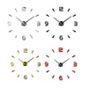 Wall Clocks Acrylic Clock 3D Replacement Detachable Self-adhesive Analog Stylish Quiet Running Household Office Living Room