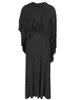 Casual Dresses Miyake Pleated Tassel Dress Cloak Super Long Length Loose Plus Size High Elastic Elegant Designer Style 2023 Autumn Fashion