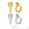 Boucles d'oreilles créoles KAMIRA 925 en argent Sterling mode Vintage serpent rond Huggie pour femmes hommes fête bijoux insolites cadeau accessoires