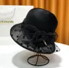 Ladies francesas Feminino Formulador Brit￢nico Hat de Hat de Ladies Onda Organza Novo Chap￩u Fisherman de estilo estrangeiro elegante