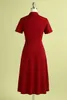 Party Dresses Office Ladies Wine Red Dress VD1638 Double Breasted Suit Collar For Women Y2k OL Vintage