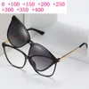 Sunglasses Square Men's Multifocal Reading Glasses Women Men Diopter Eyeglasses Bifocal For Near And Far With Lens Clip NX