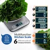 Измерение инструментов цифровая кухонная шкала 5 кг 10 кг продуктов питания Multi Function 304 Balance Balance LCD -дисплей унций