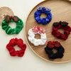 New Year Pony Tails Holder Red Chinese Knot Flannel Large Intestine Hair Band Accessories Cross Border Women's All-Match Elastic Hair Ring