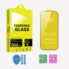 9D gehard glas volledige moed schermbeschermer voor iPhone 14 13 12 11 Pro max 7 8 PLUS Samsung A73 A53 A33 A23 A14 5G MOTO G spelen met pakket