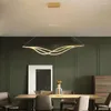 Lampade a sospensione Oro o nero opaco Moderne luci a LED Apparecchio per cucina Soggiorno Sala da pranzo Lampada da casa a sospensione