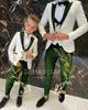 Kleidungssets Blumenmuster Junge Formelle Anzüge Abendessen Smoking Kleine Jungen Trauzeugen Kinder Für Hochzeit Party Prom Anzug Tragen Ensembles De Blazer W0224