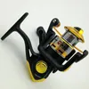 Baitcasting Mulinelli Spinning Mulinello da pesca DB1000/2000 Cuscinetti 8 Bobina di metallo Lure Wheel Manico pieghevole