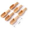 Coffee Scoops 30 Pcs Mini Wooden Spoon Bath Salt Candy Washing Powder Set Baby Promotion 230224