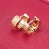 Clássico broca parafuso padrão charme brincos brinco cravejado feminino ouro titânio aço luxo designer carta presente jóias de casamento