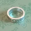 teschio classico Anelli a fascia anello efintitanium acciaio da uomo donna lettera argento designer regalo di lusso fidanzata gioielli da sposa non sbiaditi