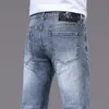 Heren jeans lente zomer dunne slank fit Europees Amerikaans high-end merk kleine rechte dubbele f broek KF7528-2