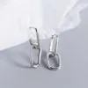 Stud Earrings Prevent Allergy 925 Sterling Silver Charm Women Trendy Jewelry Vintage Simple O Shaped Link Party Accessories Gifts