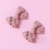 Аксессуары для волос Baby Pin Girs Bow Hairpins Cotton Linen Grampo de Cabelo для детей клип пледа Eping Cheveux 2pcs/лот