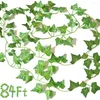Decorative Flowers 12 Pack 84Ft Artificial Ivy Garland Fake Plants Leaves Greenery Garlands Hanging Plant Vine For Aesthetic Bedroom Gard