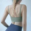 Йога наряд Forn Women Bra Top Fitness Sports Double Spaghetti Braps плюс размер танки с высокой поддержкой.