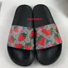 Slippers Designer Men Mulheres Slides Florais Mulher Plataforma Sandals Rubrote Brocade Gear