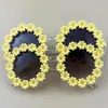 Gafas de sol para niños, gafas de sol de moda con flores redondas para adultos, gafas deportivas para niñas y niños, gafas UV400 para exteriores, gafas de sol en 7 colores