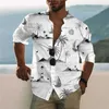 Мужские повседневные рубашки летняя мужская тропическая гавайская рубашка 3D-печать Harajuku Рубашка с коротки