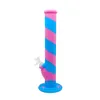 14.2inches Silicone Bongs Water Pipes Glass Bongs Hookahs with bowl mix colors Oil Rigs Smoking Pipe