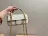 2023Ss Womens Classic Flap Designer Bag Luxury Designer Patent Pure cowhide Strass Shoulder Strap Matelasse Chain Sacoche Handbags 21cm