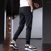 Мужские брюки Black Joggers Sport Men's Casual Loolweight Slim Fit Pencil Fashion Вышивая вышива