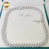 HotsaleGioielli hip hop personalizzati ghiacciati a forma di luna stile moissanite diamante catena a maglia cubana in argento sterling 925 per uomo