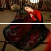 Vestidos casuais 2023 Red Hanfu Feminino Feminino Tradicional Diário Bordado de Bordado de Cosplay Party Party Vintage Dress Dress Gift