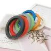 Cazibe bilezikler ydydbz el yapımı kauçuk mücevher bileklik moda tasarımcısı 7 renkli sanat eseri pulsera hareket kayması