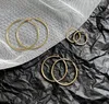 Серьги обруча прибытие 14 тыс. Золото, заполненное круглым кругом 925 Серебряные серебряные ювелирные изделия для женщин для женщин на день рождения капля подарка
