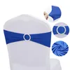 Chair Covers 1Pcs Party Wedding Dinner Banquet Sash 24 Colors Spandex Stretch Lycra Band For Decoration