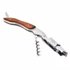 Openers Wooden Handle Wine Bottle Opener Stainless Steel Multifunction Corkscrew Box Package Kitchen Bar Tool C17