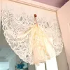 Curtain French Style Lace Cutwork Door Window Drape Valance Room Kitchen Divider Embroidery Curtains 3 Sizes